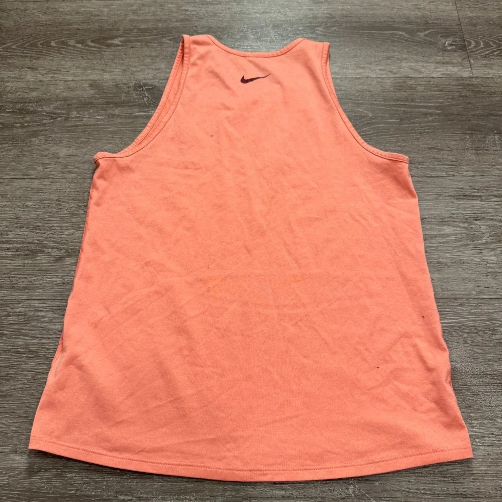 Nike Tank‎ Top Womens Medium Pink Spellout Logo Casual Workout Fitness Adult